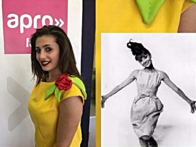 APRO  FASHION IN RADIO  Un abito color mimosa per celebrare l&#039;eleganza delle donne